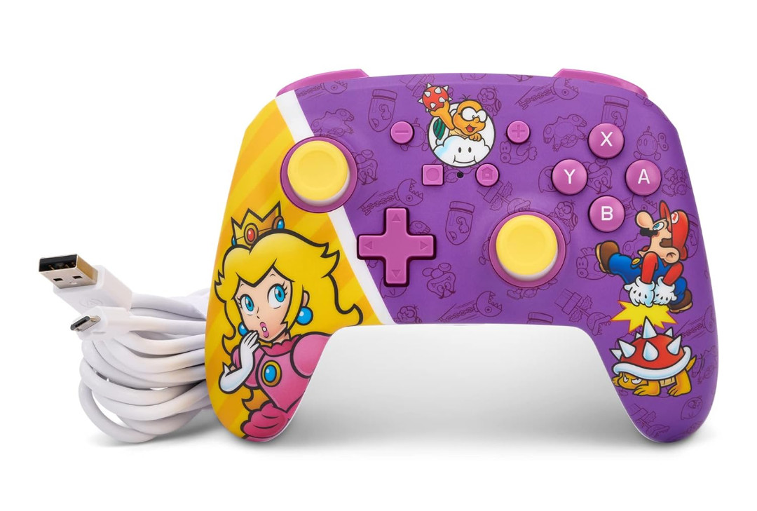 PowerA - Enhanced Wired Controller for Nintendo Switch - Princess Peach Battle